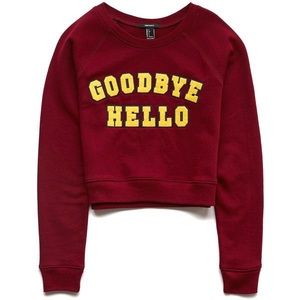Cropped sweater/sweatshirt that is comfortable!!!!